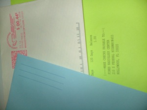 And they used COLOR!!! envelope and paper